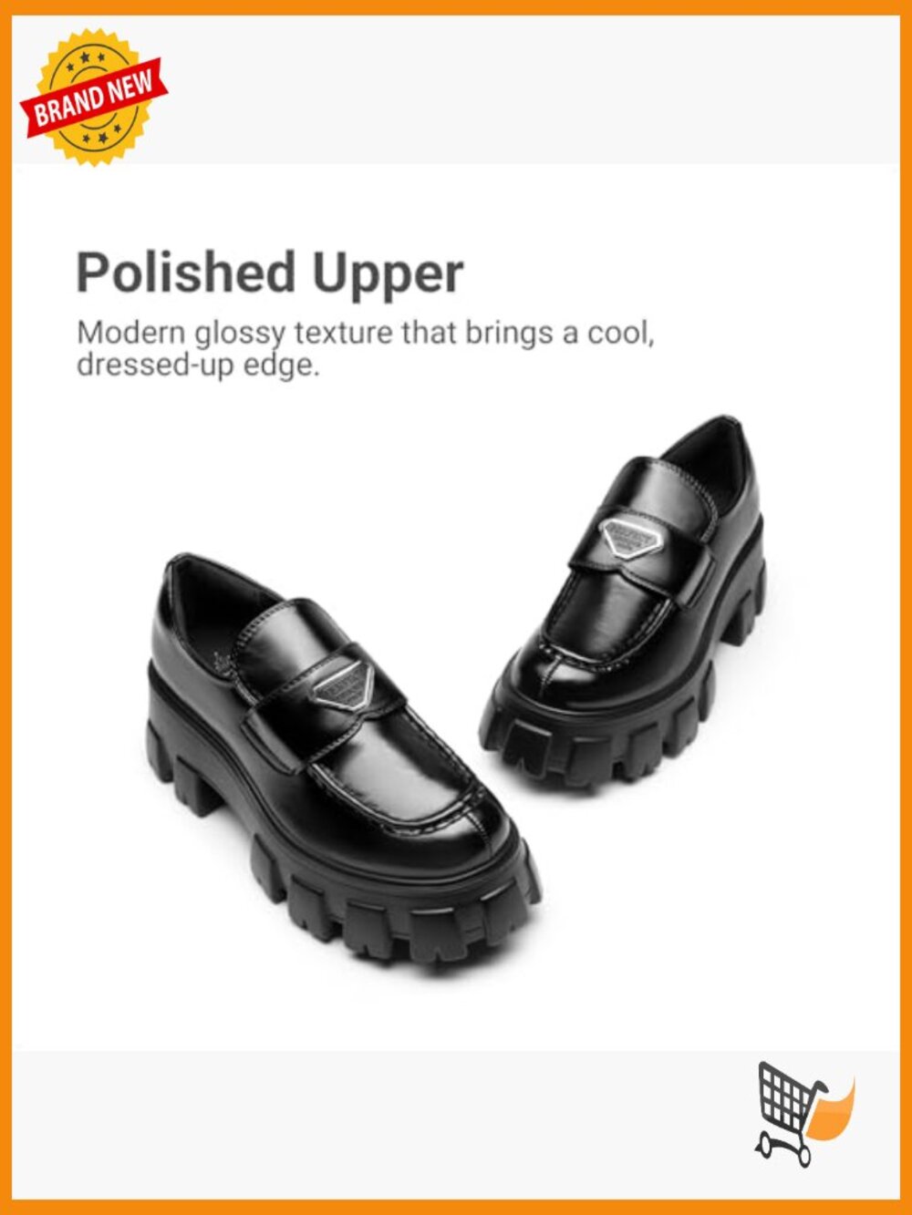Chunky Platform Loafers Slip-On Dressy Business Casual Comfortable Loafers Shoes - Picture 4 of 7